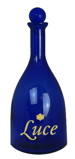 bottiglia con adesivo