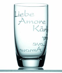 bicchiere in cristallo AMORE