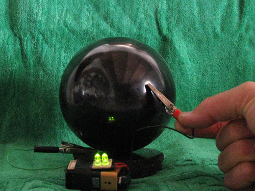 prova elettrica con shungite a contatto chiuso
